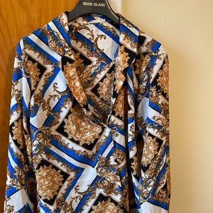 Black Blue Muli colored Blouse for Woman